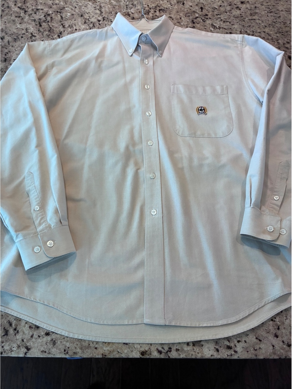 Cinch Men's Cream Button-Up Long Sleeve Shirt Size Large Cotton